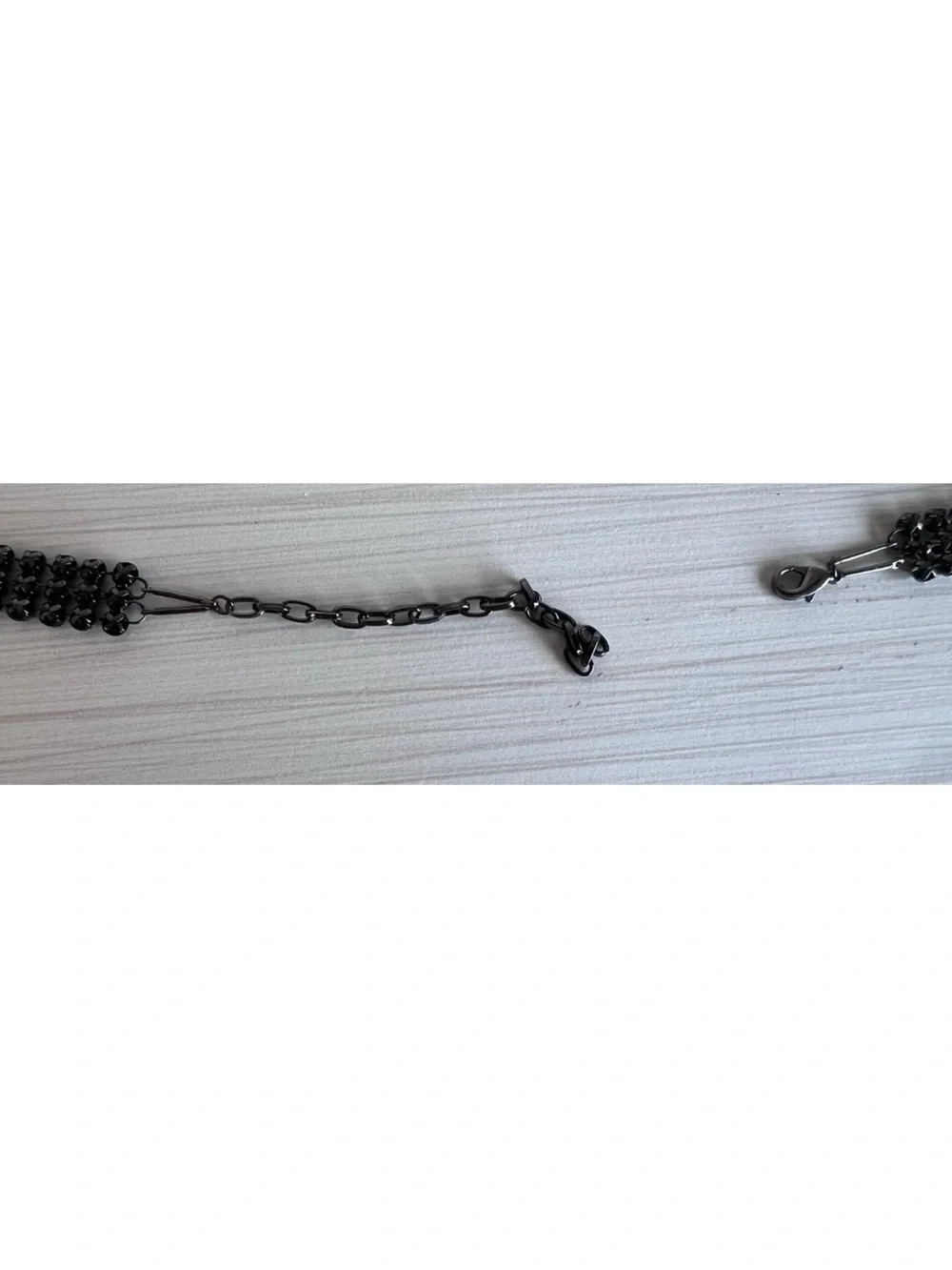 Vintage Black Rhinestone Belt Multi-Row Crystal Chain Waist Jewelry